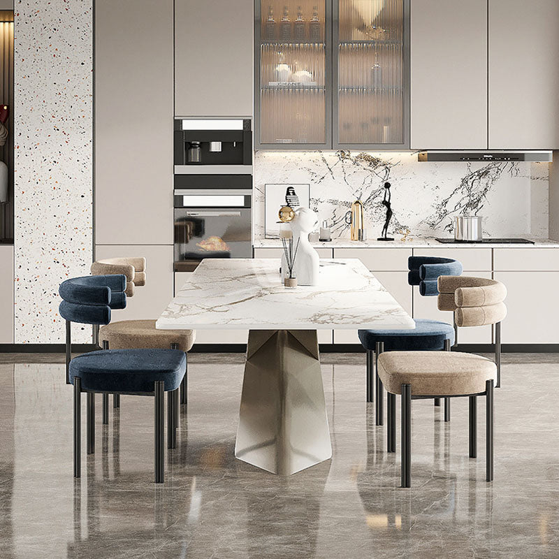 Scandinavian Metal Dining Chair Side Open Chair for Dining Room