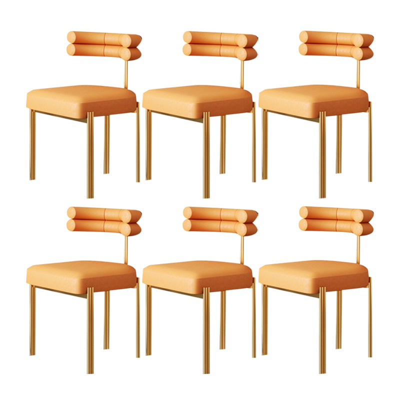 Scandinavian Metal Dining Chair Side Open Chair for Dining Room
