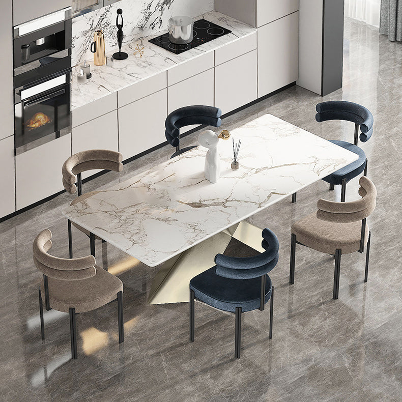 Scandinavian Metal Dining Chair Side Open Chair for Dining Room