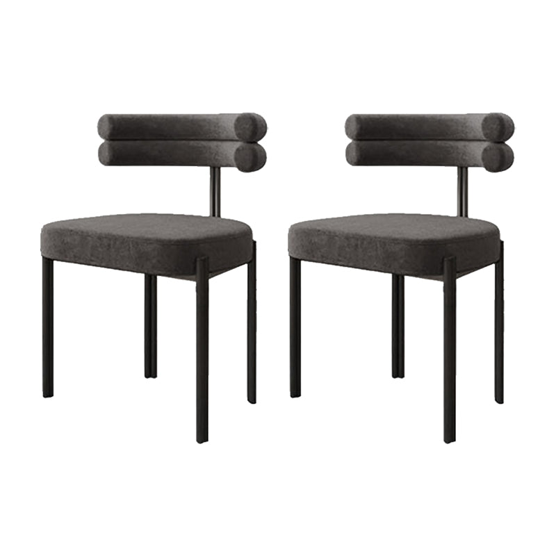 Scandinavian Metal Dining Chair Side Open Chair for Dining Room