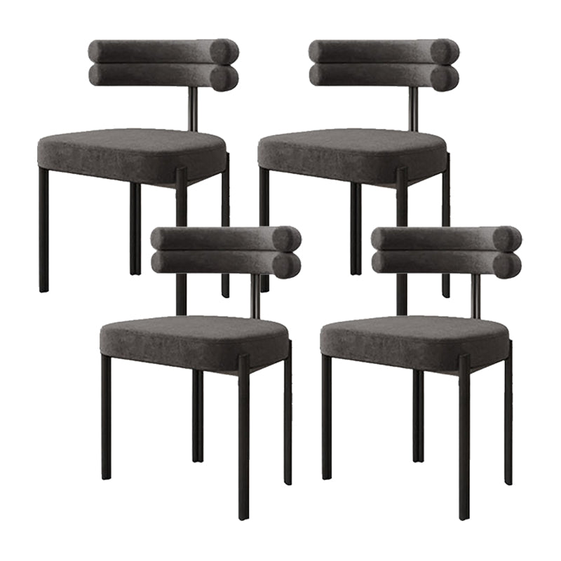 Scandinavian Metal Dining Chair Side Open Chair for Dining Room