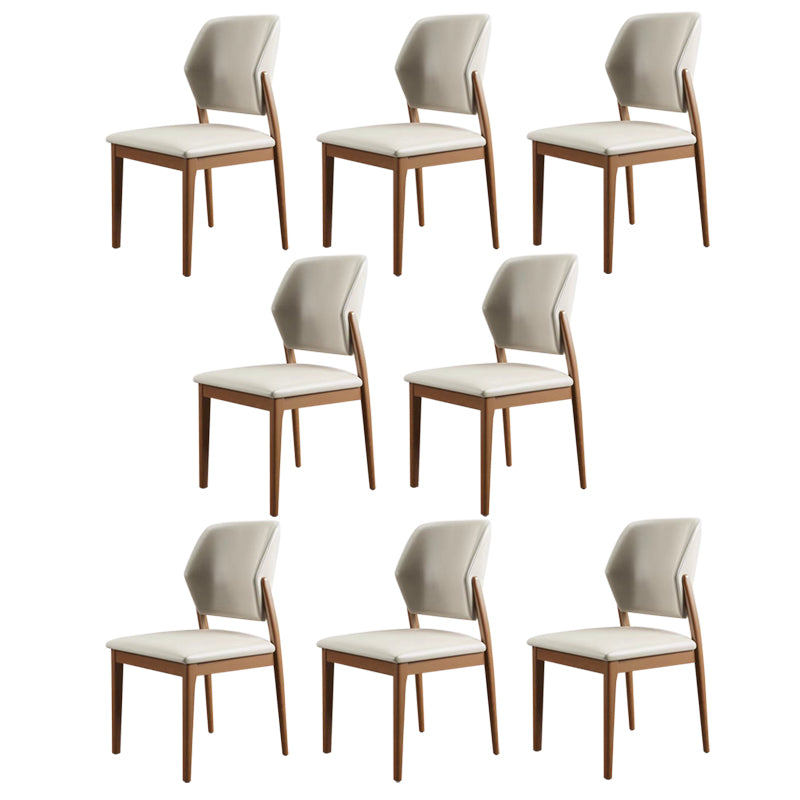 Contemporary Wood Chair Open Back Kitchen Dining Side Chair for Dinning Room