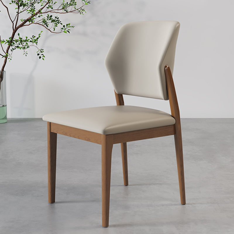 Contemporary Wood Chair Open Back Kitchen Dining Side Chair for Dinning Room