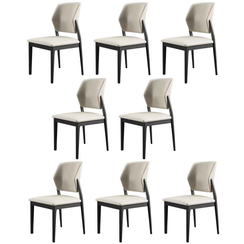 Contemporary Wood Chair Open Back Kitchen Dining Side Chair for Dinning Room