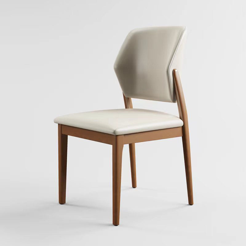 Contemporary Wood Chair Open Back Kitchen Dining Side Chair for Dinning Room