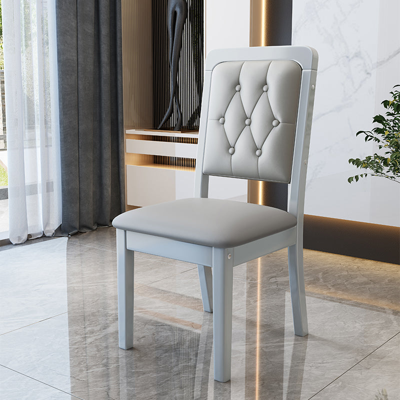 Nordic Style Wood Chair Open Back Dining Side Chair for Dinning Room