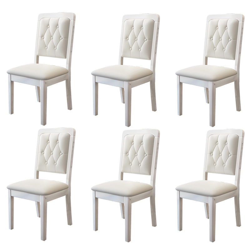 Nordic Style Wood Chair Open Back Dining Side Chair for Dinning Room