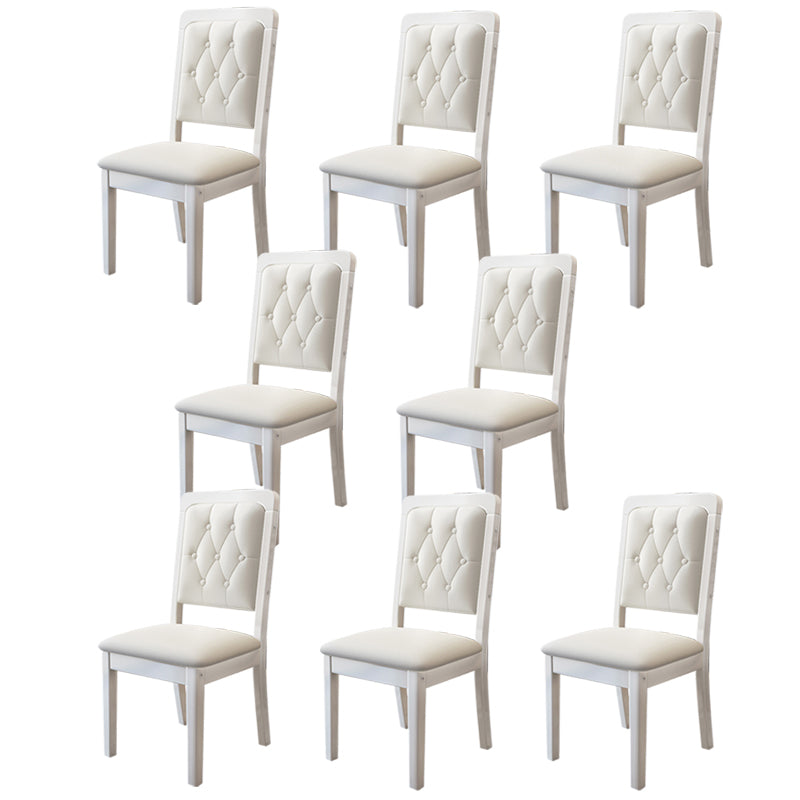 Nordic Style Wood Chair Open Back Dining Side Chair for Dinning Room