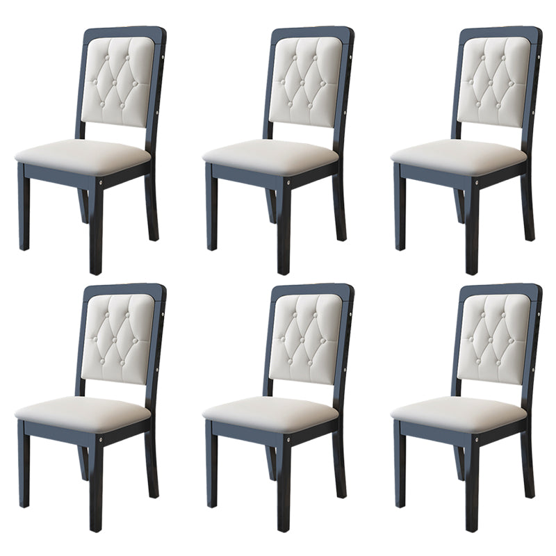 Nordic Style Wood Chair Open Back Dining Side Chair for Dinning Room