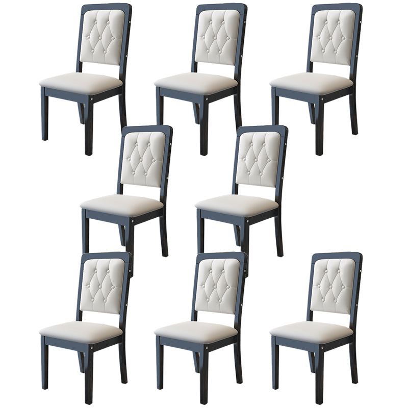 Nordic Style Wood Chair Open Back Dining Side Chair for Dinning Room