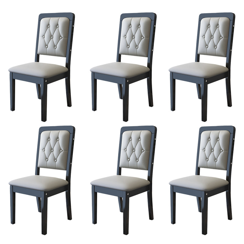 Nordic Style Wood Chair Open Back Dining Side Chair for Dinning Room