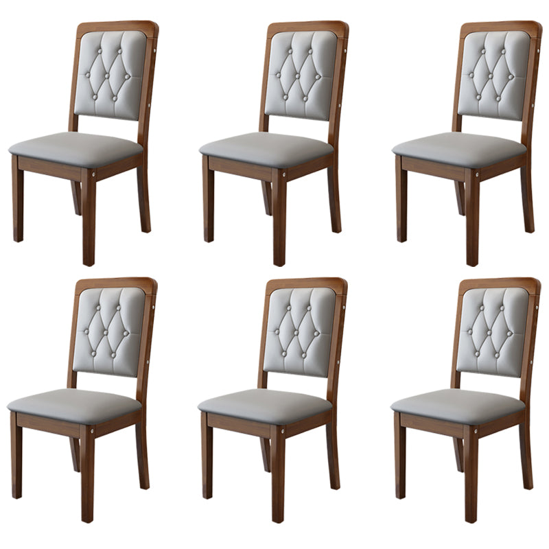 Nordic Style Wood Chair Open Back Dining Side Chair for Dinning Room