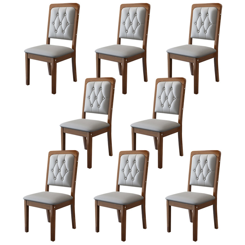 Nordic Style Wood Chair Open Back Dining Side Chair for Dinning Room