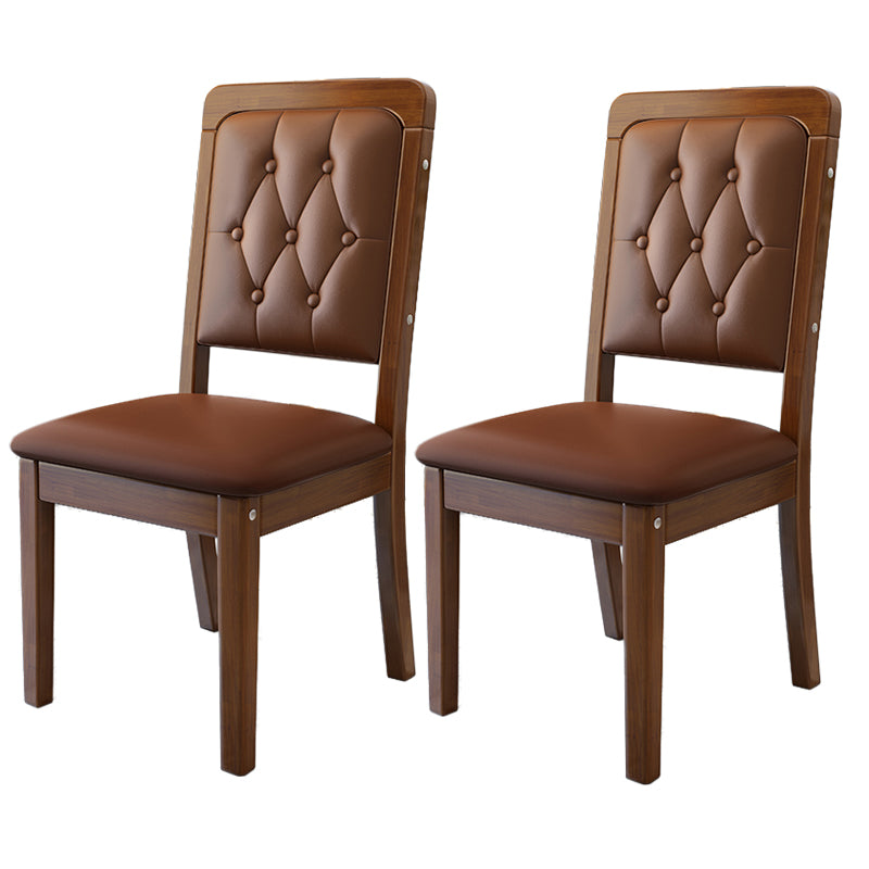 Nordic Style Wood Chair Open Back Dining Side Chair for Dinning Room
