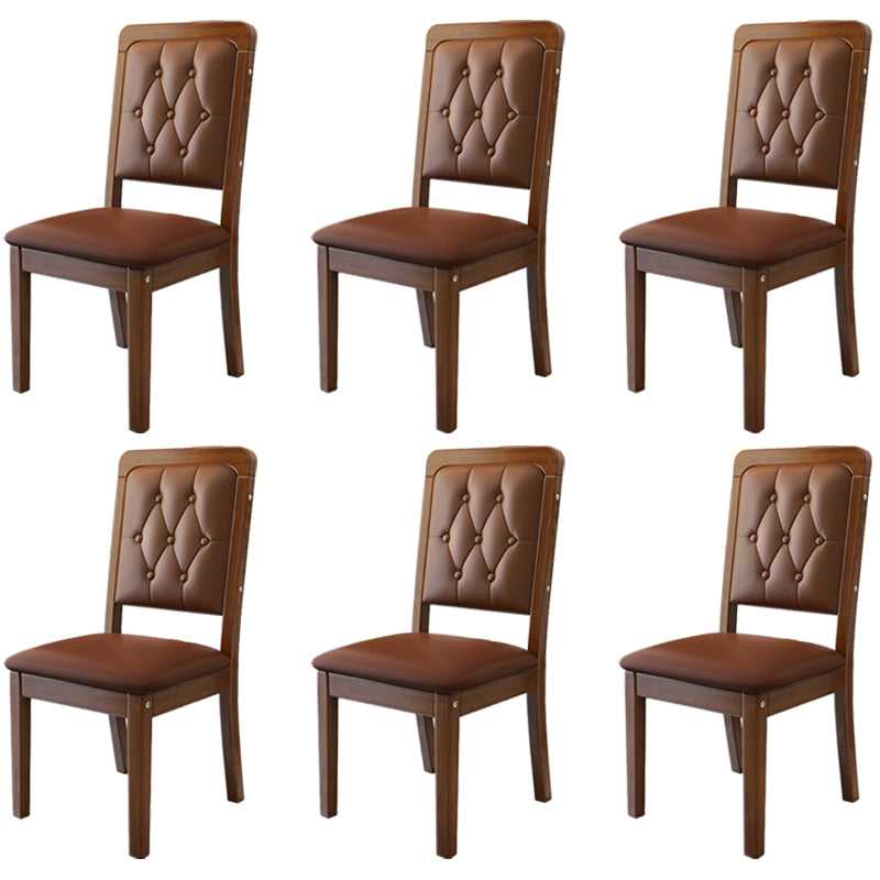Nordic Style Wood Chair Open Back Dining Side Chair for Dinning Room