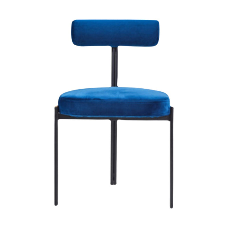 Scandinavian Side Dining Chair Upholstered Metal Chair for Dining Room