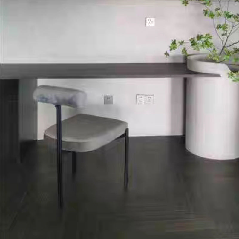 Scandinavian Side Dining Chair Upholstered Metal Chair for Dining Room