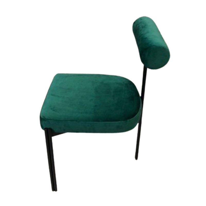 Scandinavian Side Dining Chair Upholstered Metal Chair for Dining Room
