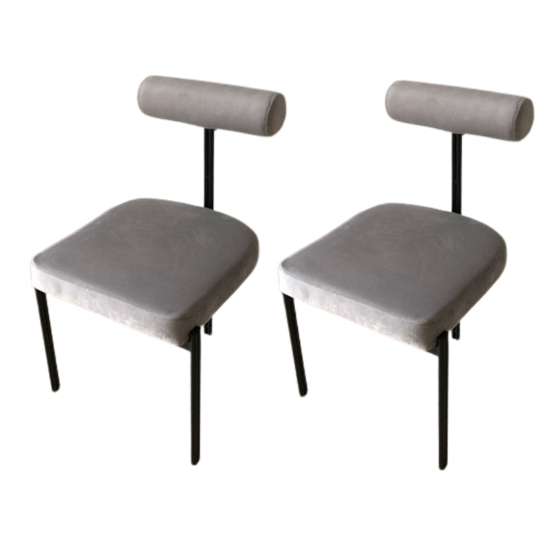 Scandinavian Side Dining Chair Upholstered Metal Chair for Dining Room