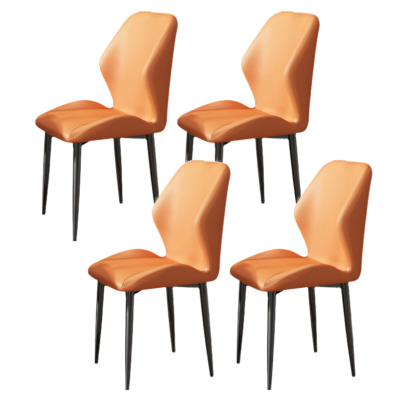 Nordic Style Metal Chair Wingback Kitchen Dining Side Chair for Dinning Room