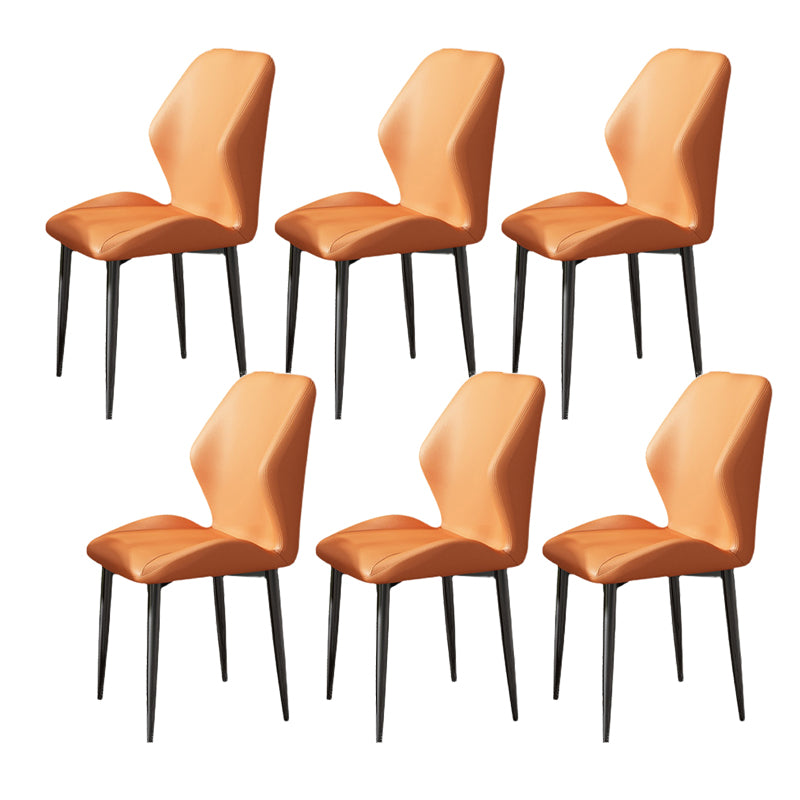 Nordic Style Metal Chair Wingback Kitchen Dining Side Chair for Dinning Room