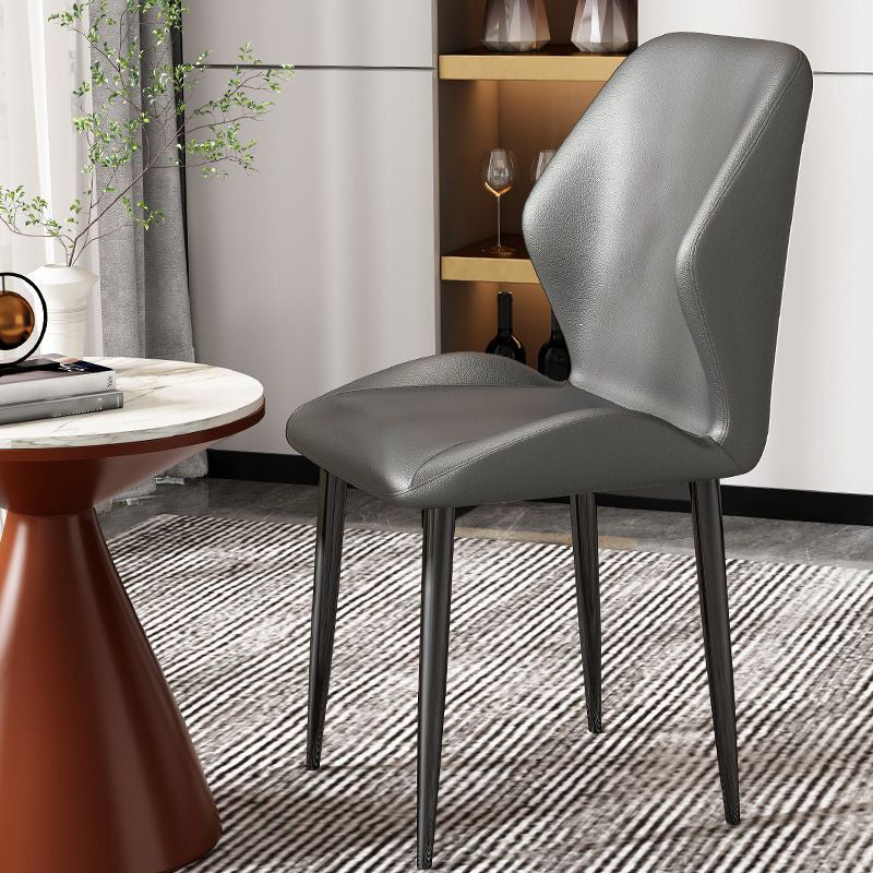 Nordic Style Metal Chair Wingback Kitchen Dining Side Chair for Dinning Room