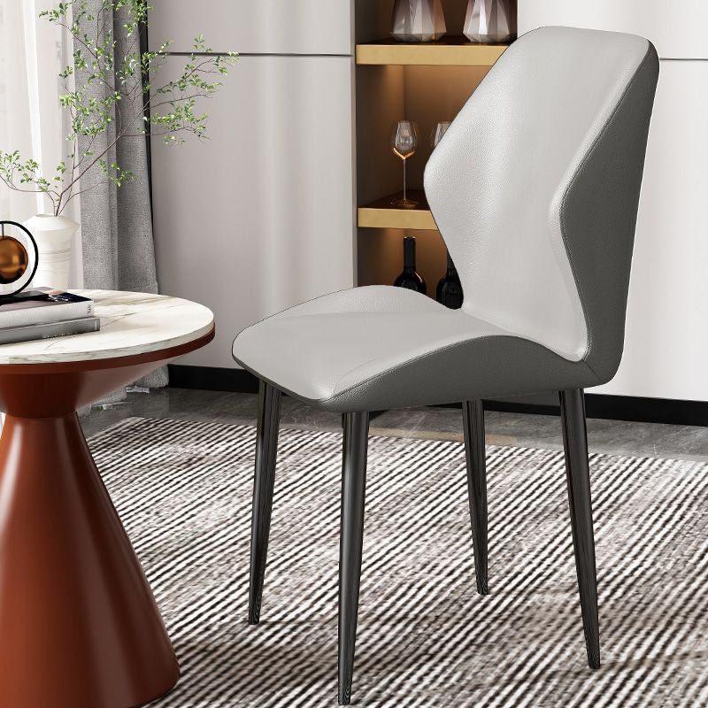 Nordic Style Metal Chair Wingback Kitchen Dining Side Chair for Dinning Room