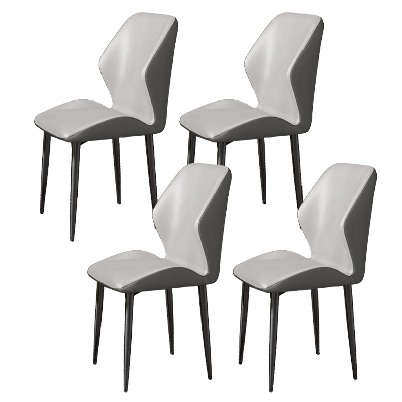 Nordic Style Metal Chair Wingback Kitchen Dining Side Chair for Dinning Room