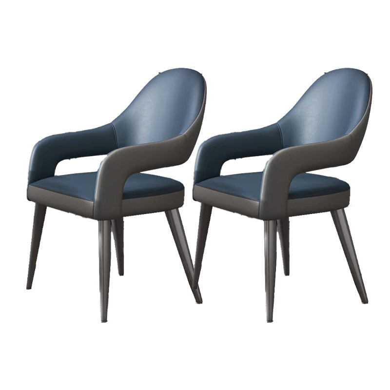 Nordic Style Metal Chair Open Back Dining Arm Chair for Dinning Room