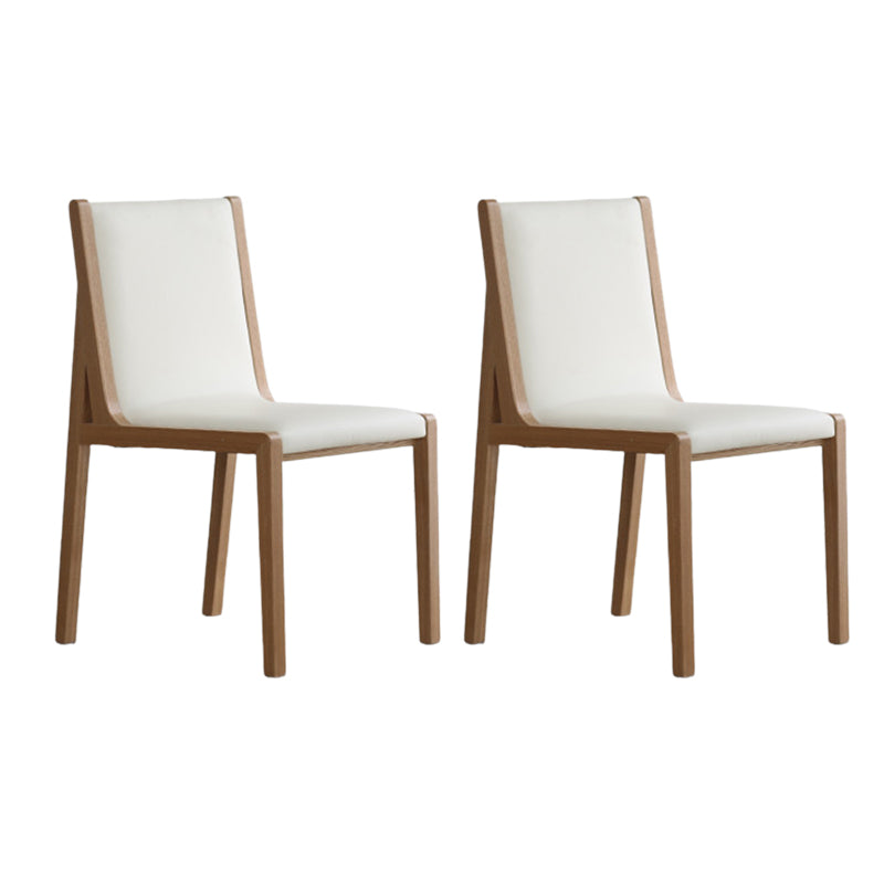 Modern Wood Glam Dining Chair Side Open Back Chair for Kitchen
