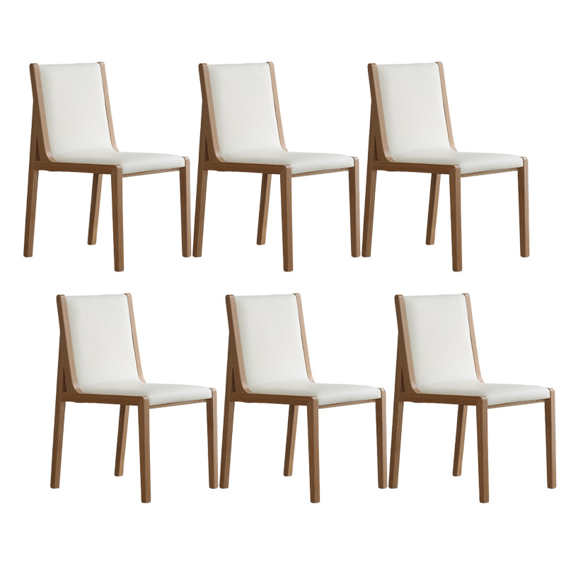 Modern Wood Glam Dining Chair Side Open Back Chair for Kitchen