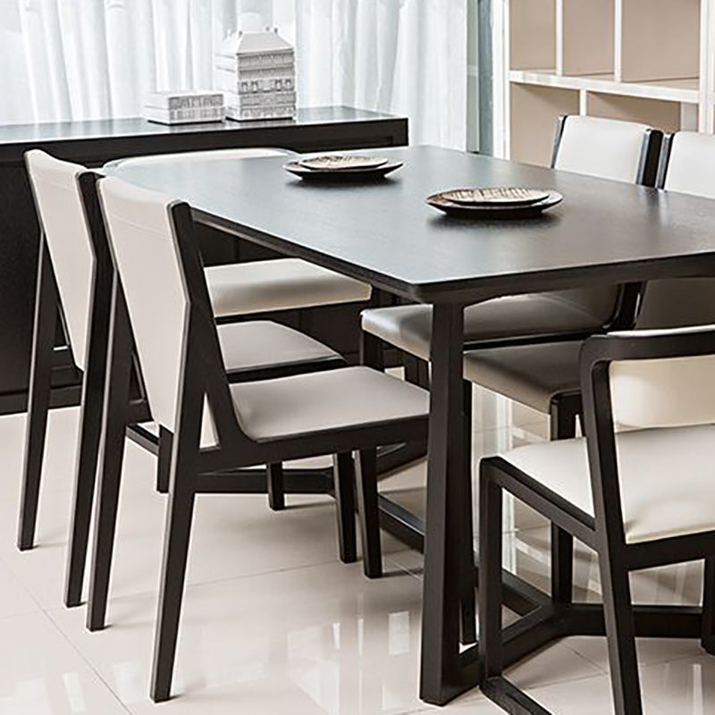 Modern Wood Glam Dining Chair Side Open Back Chair for Kitchen