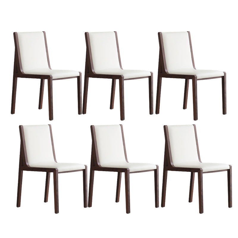 Modern Wood Glam Dining Chair Side Open Back Chair for Kitchen