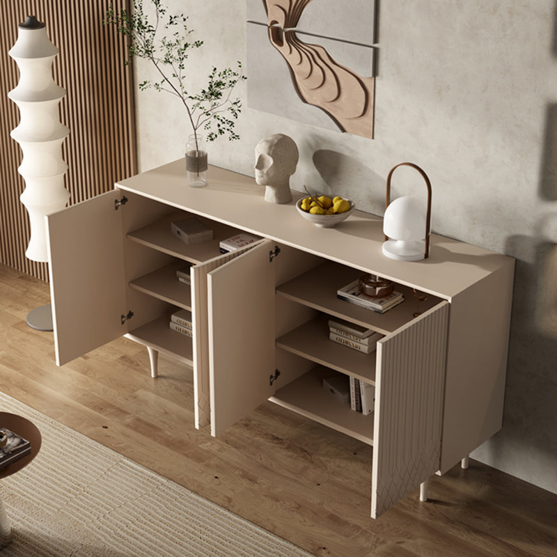 Contemporary Sideboard Cabinet Engineered Wood Sideboard Table with Doors for Kitchen