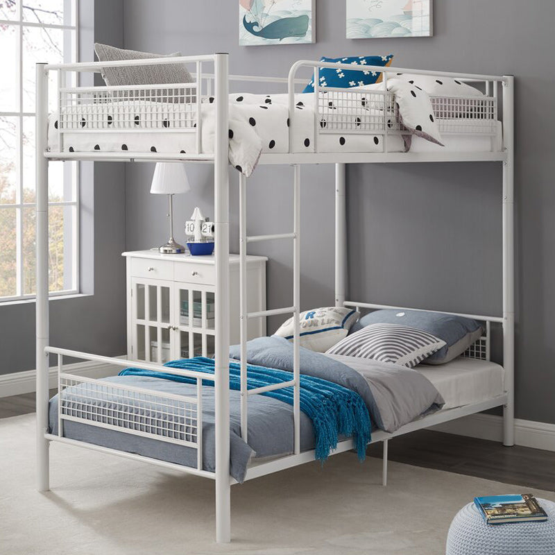 Metal Bunk Bed 74.80" H High Bunk Bed Frame with Built-In Ladder