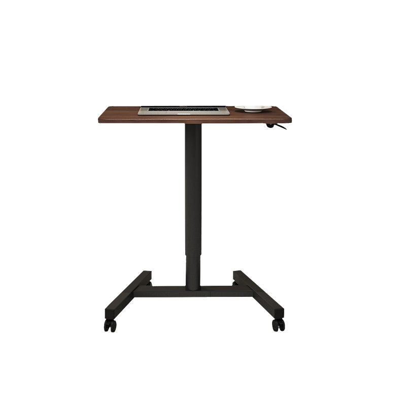 Contemporary Wooden Study Desk Multifunctional Lifting Desk with Metal Base