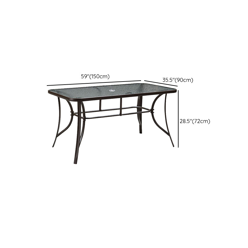 Modern Glass Dining Room Chair and Table Set with Standard Table for Coffee Shop