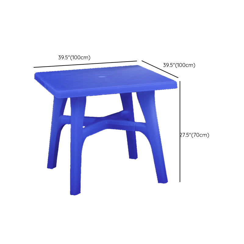 Contemporary Style Dining Set Plastic Square 1/5/7/9 Pcs Dining Table Set