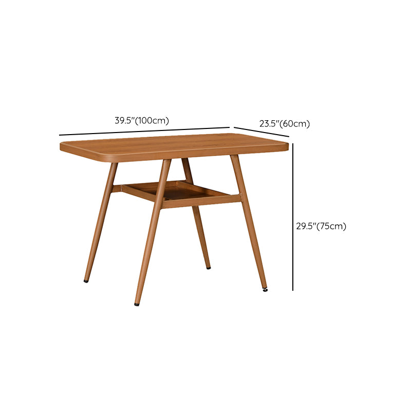 Modern Style Dining Set Square Metal 1/3 Pcs Dining Table Set