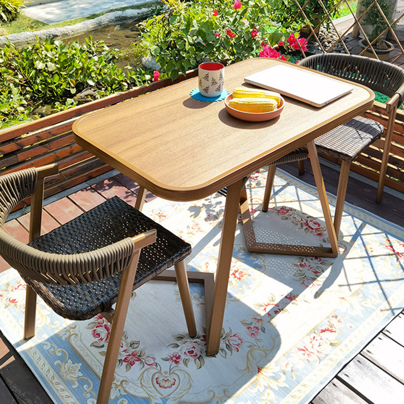 Contemporary Style Dining Set Metal 1/3/5 Pcs Dining Table Set
