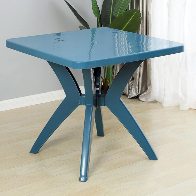 Modern Waterproof Square Courtyard Table Plastic Base Outdoor Table