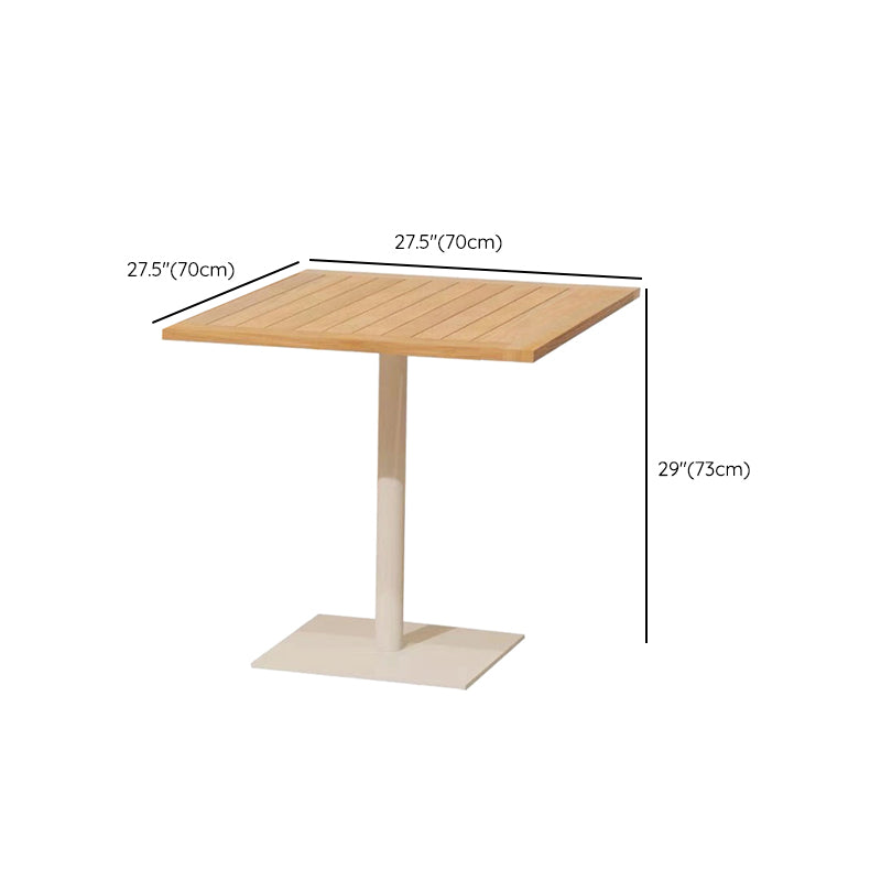 Modern Outdoor Patio Table UV Resistant Dining Table with Metal Frame