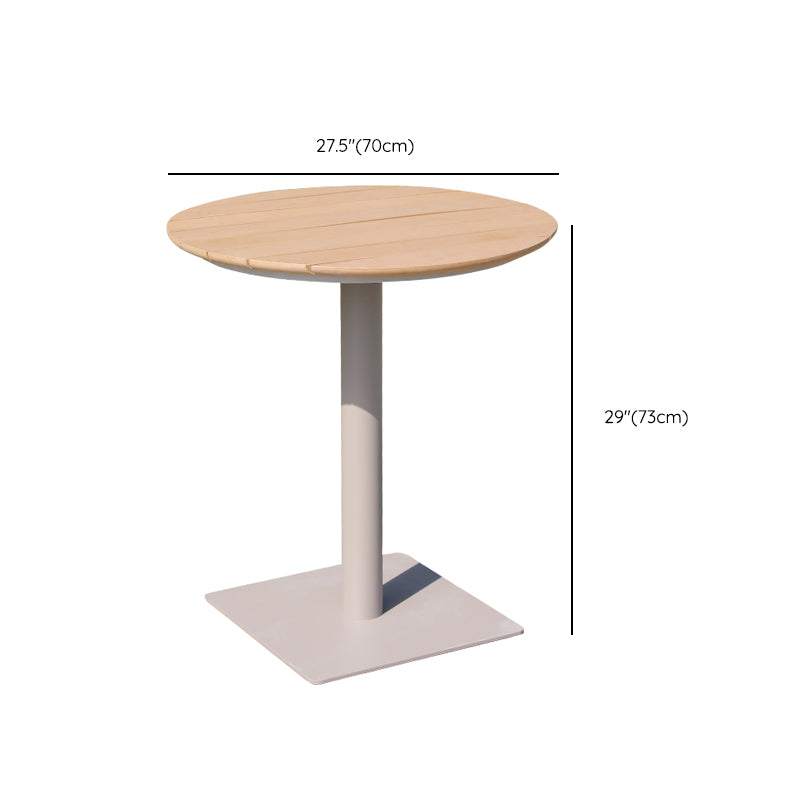 Modern Outdoor Patio Table UV Resistant Dining Table with Metal Frame