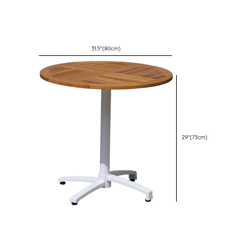 Modern Outdoor Patio Table UV Resistant Dining Table with Metal Frame