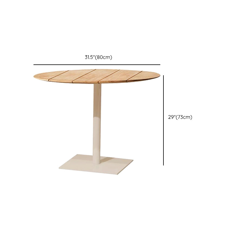 Modern Outdoor Patio Table UV Resistant Dining Table with Metal Frame