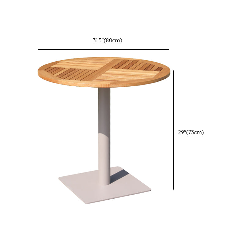Modern Outdoor Patio Table UV Resistant Dining Table with Metal Frame
