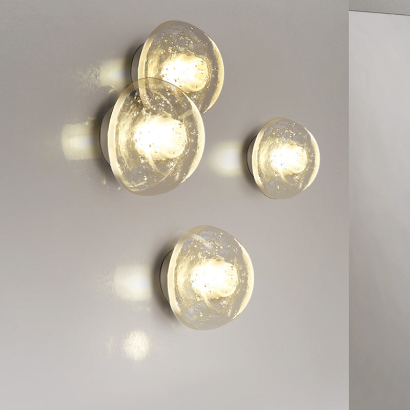 Simple Round Wall Sconce Waterproof LED Sconce Light Fixture for Courtyard