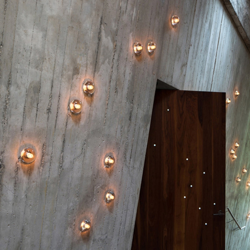 Simple Round Wall Sconce Waterproof LED Sconce Light Fixture for Courtyard