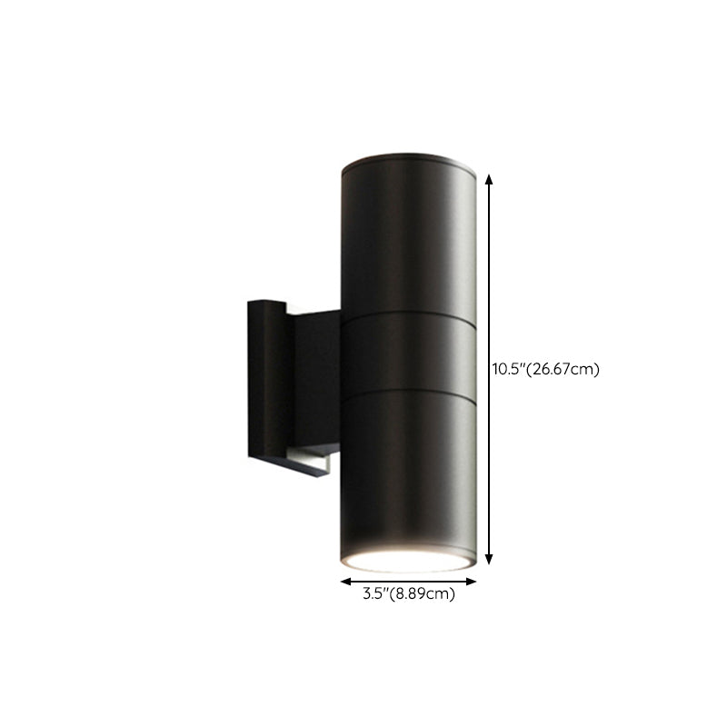 Modernism Wall Sconce Cylinder Outdoor Sconce Light Fixture for Courtyard