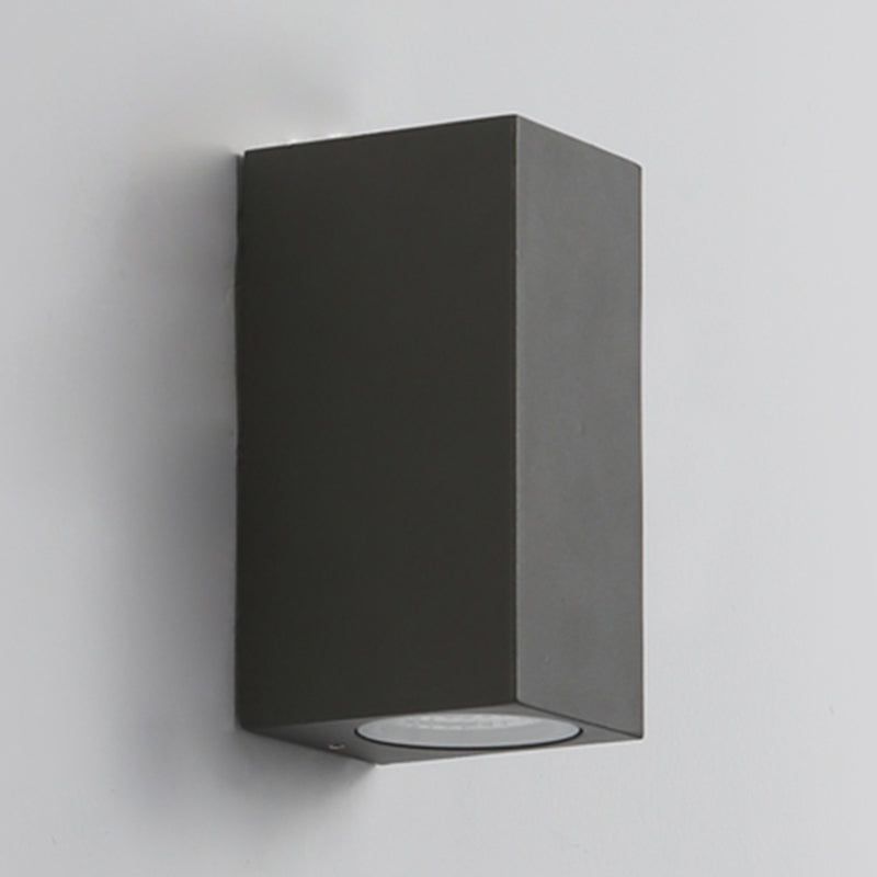 Modernism Wall Sconce Black Outdoor Sconce Light Fixture for Courtyard